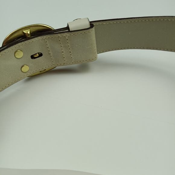 2007 Coach Resort Collection Signature Denim Parchment Leather Bleecker Bag - Picture 9 of 10